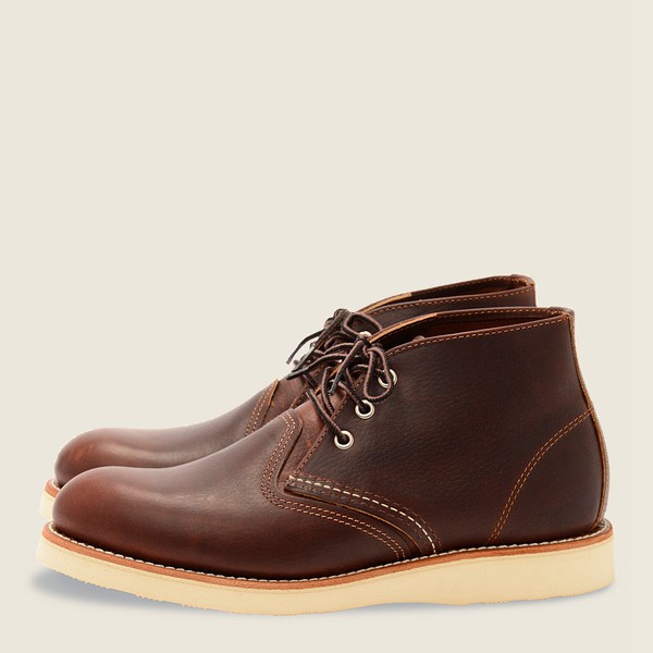 Red Wing Heritage Ayakkabı Erkek - Work - Chukka Oil-Slick Deri - Kahverengi - 07PGXOCZB